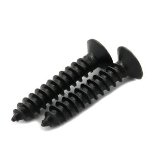 KIRANDY 100pcs Self Tapping Screws M1.7 M2 M2.3 M2.6 M3 Laptop Screws Computer Screws Small Pan Head Black Carbon Steel (Color : 5mm, Size : M2.3)