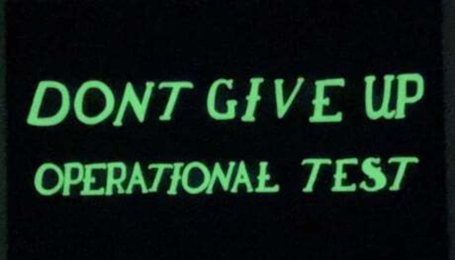 Don't Give Up Operational Test VX-9 Vampires PVC Patch - with Hook and Loop