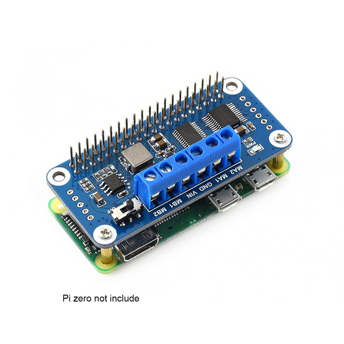 Coolwell Raspberry Pi Motor Driver HAT Onboard Driver TB6612FNG I2C Interface for Raspberry Pi 4B+ 4B 3B+ 3B 2B+ Zero W WH 2 W Stackable Up to 32 This Modules