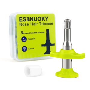 esznuoky nose hair ear hair removal, upgraded manual hair trimmer for men&women, stainless steel hair remover waxing kit(green)