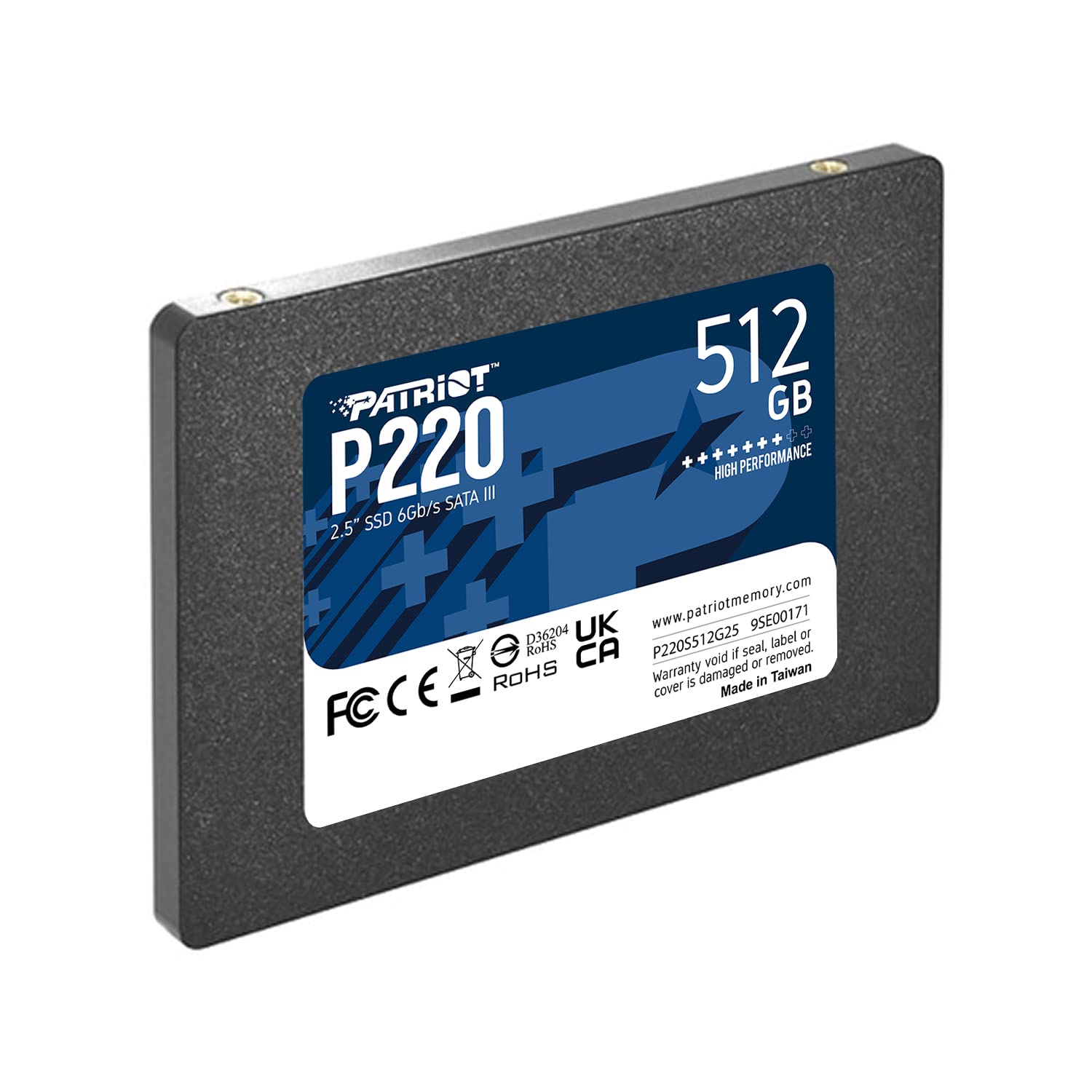 Patriot P220 512GB Internal SSD - SATA 3 2.5" - Solid State Drive - P220S512G25