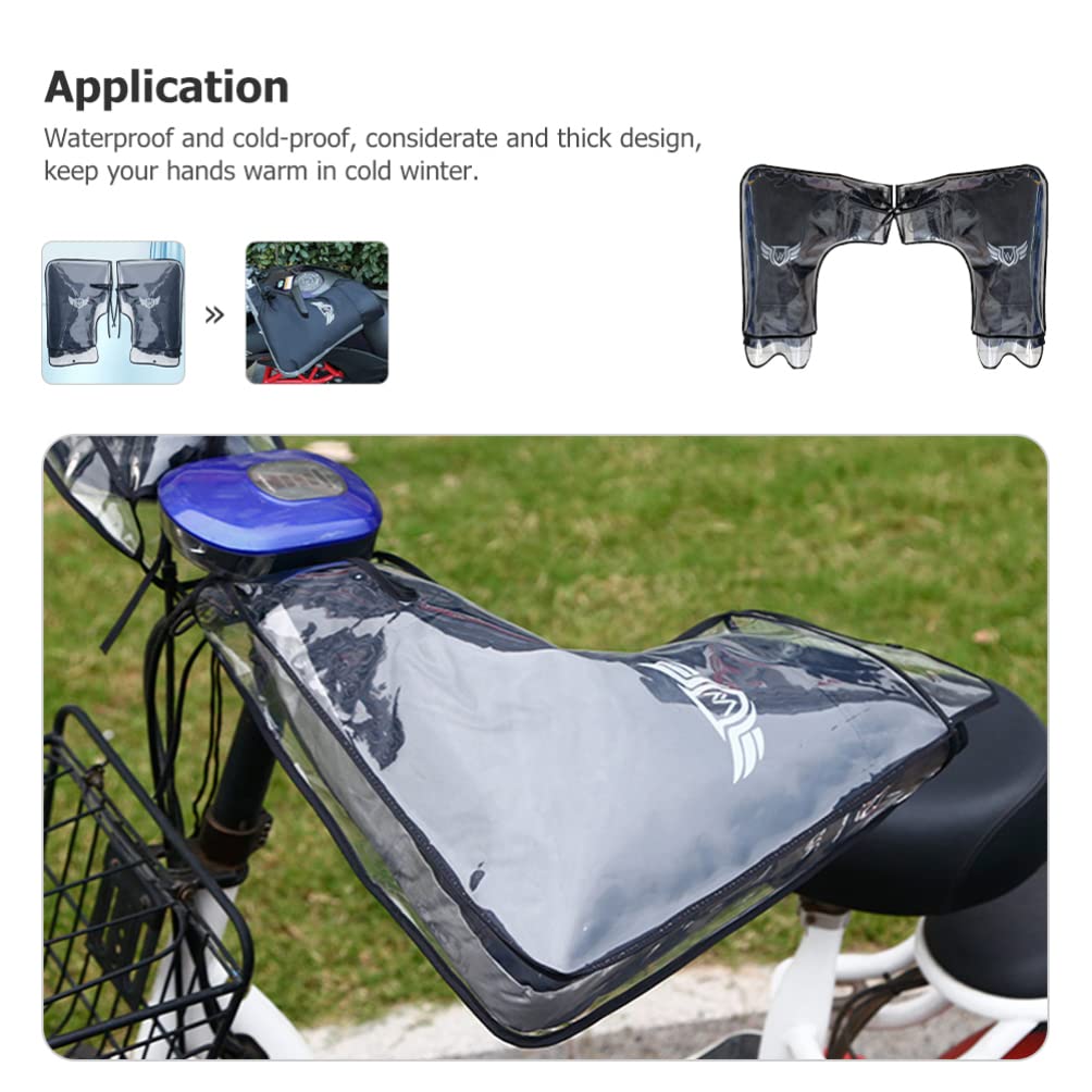 BESPORTBLE 1 Set Bicycle Handlebar Cover Motorcycle Handlebar Muffs Cycling Accessories Outdoor Accessories Bike Handles Grips Warm Handbag Mitts Gloves Cold Protection Polyester