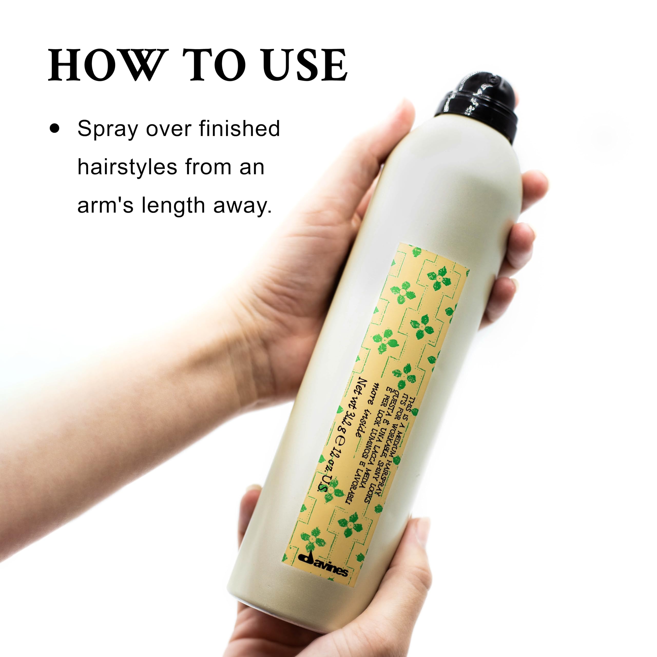 Davines This Is A Medium Hairspray, Easy To Brush Out, No Residue, Medium Hold Hairspray For All Hair Types, 12 Fl. Oz.