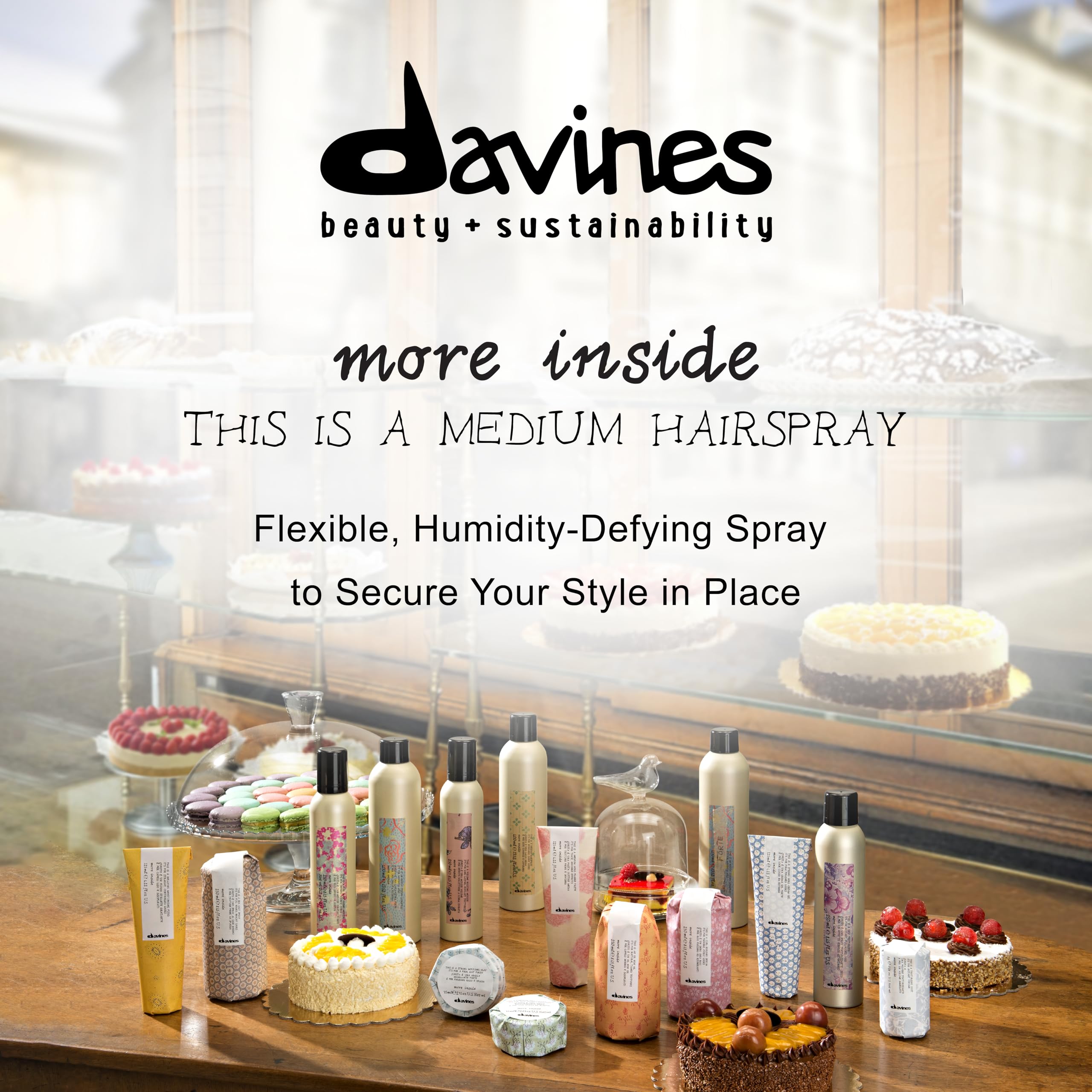 Davines This Is A Medium Hairspray, Easy To Brush Out, No Residue, Medium Hold Hairspray For All Hair Types, 12 Fl. Oz.