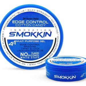 INNOVATION SMOKKIN Strong Hold Hair Wax for Edge Control, Braiding & Twists, Versatile Styling for Diverse Hair Types (Cotton Candy 5.09 Fl oz)