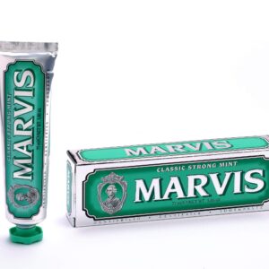 Marvis Classic Strong Mint and Aquatic Mint Toothpaste Set, 3.8 oz