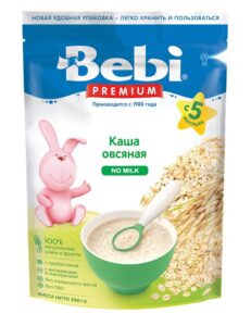 bebi premium no milk - oat 200g from 5 months - ziplock packaging no gmo no palm oil, baby kasha cereal for babies, imported from europe