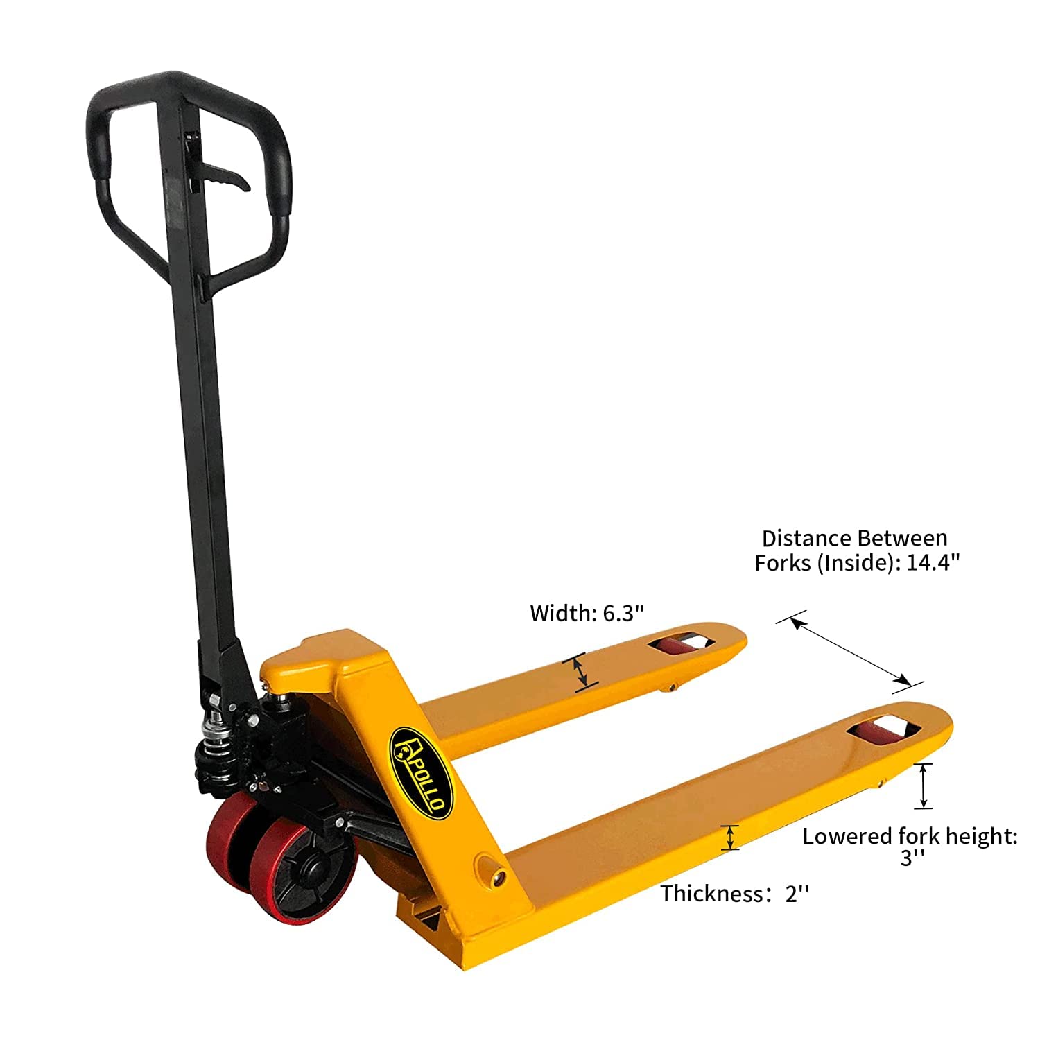 APOLLOLIFT Electric Power Lithium Battery Pallet Jack Truck 3300lb Cap. 48" x27" and Hand Pallet Jack Truck 6600lbs Capacity 48" x27" Fork Size