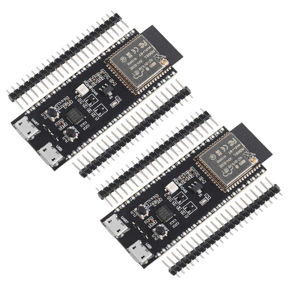 DIYmall 2PCS ESP32-S3-DevKitC-1-N16R8 ESP32 S3 Development Board ESP32-S3-WROOM-1 Module Wi-Fi+BT 16MB Flash 8MB PSRAM for Arduino ESP