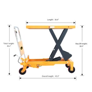 APOLLOLIFT Electric Power Lithium Battery Pallet Jack Truck 3300lb Capacity 48" x27" and Single Scissor Hydraulic Lift Table/Cart 1760lbs Capacity 39.4" Lifting Height