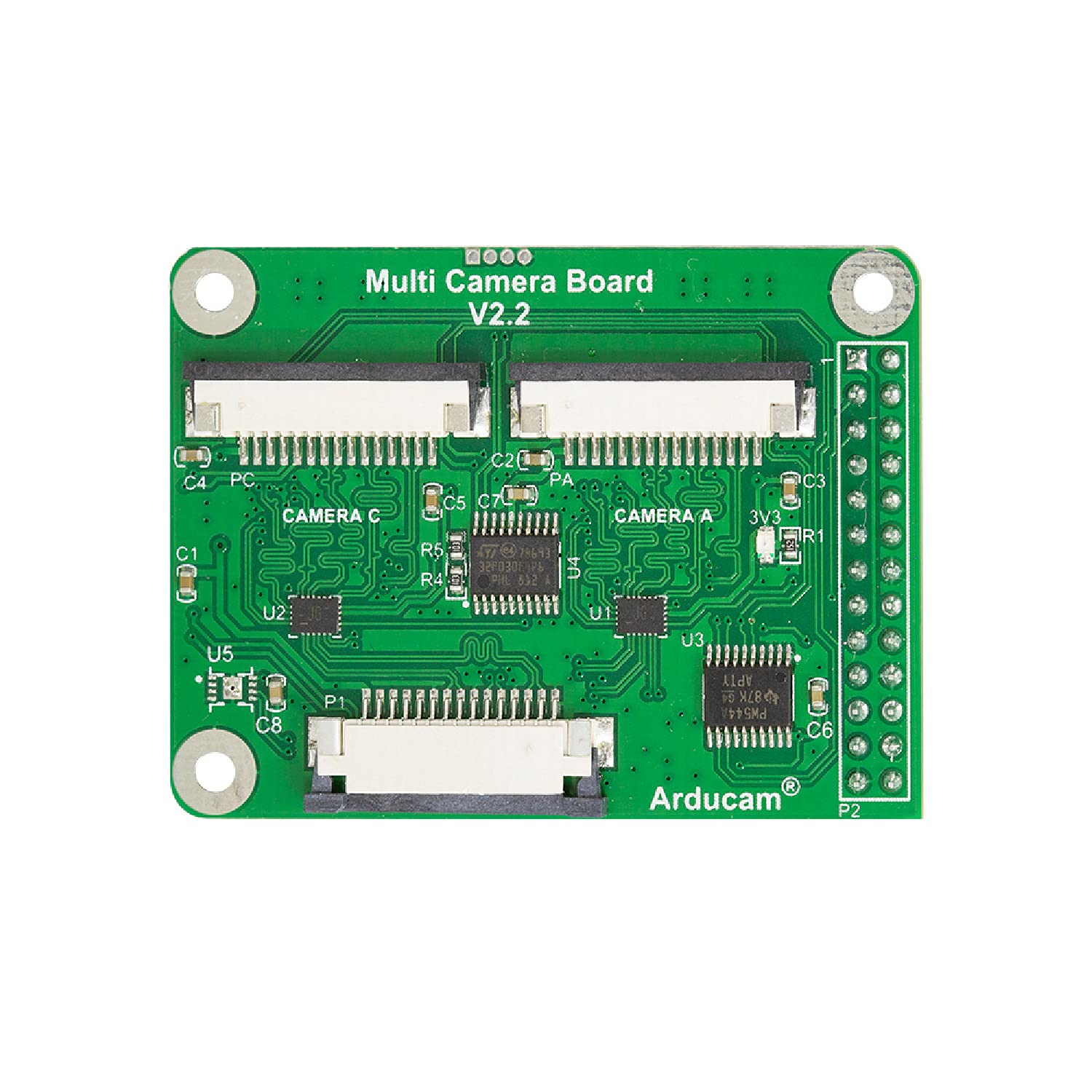 Arducam Multi Camera Adapter Module V2.2 for Raspberry Pi 4 B/3B+/3/2,