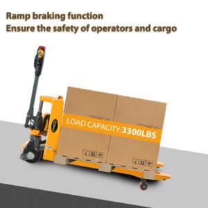 APOLLOLIFT Electric Power Lithium Battery Pallet Jack Truck 3300lb Cap. 48" x27" and Hand Pallet Jack Truck 6600lbs Capacity 48" x27" Fork Size