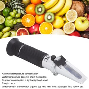 Alcohol Refractometer, HD Prism Visual Adjustment Hand Wheel Brix Refractometer Handheld Silicone Handle for Fruit for Home Brewing Kit