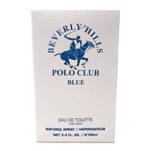 Beverly Hills Polo Club BLUE - Cologne for Men with Notes of Lavender and Sandalwood - Fresh & Oceanic Fragrance Scent - Eau De Toilette Spray 3.40fl.oz / 100ml