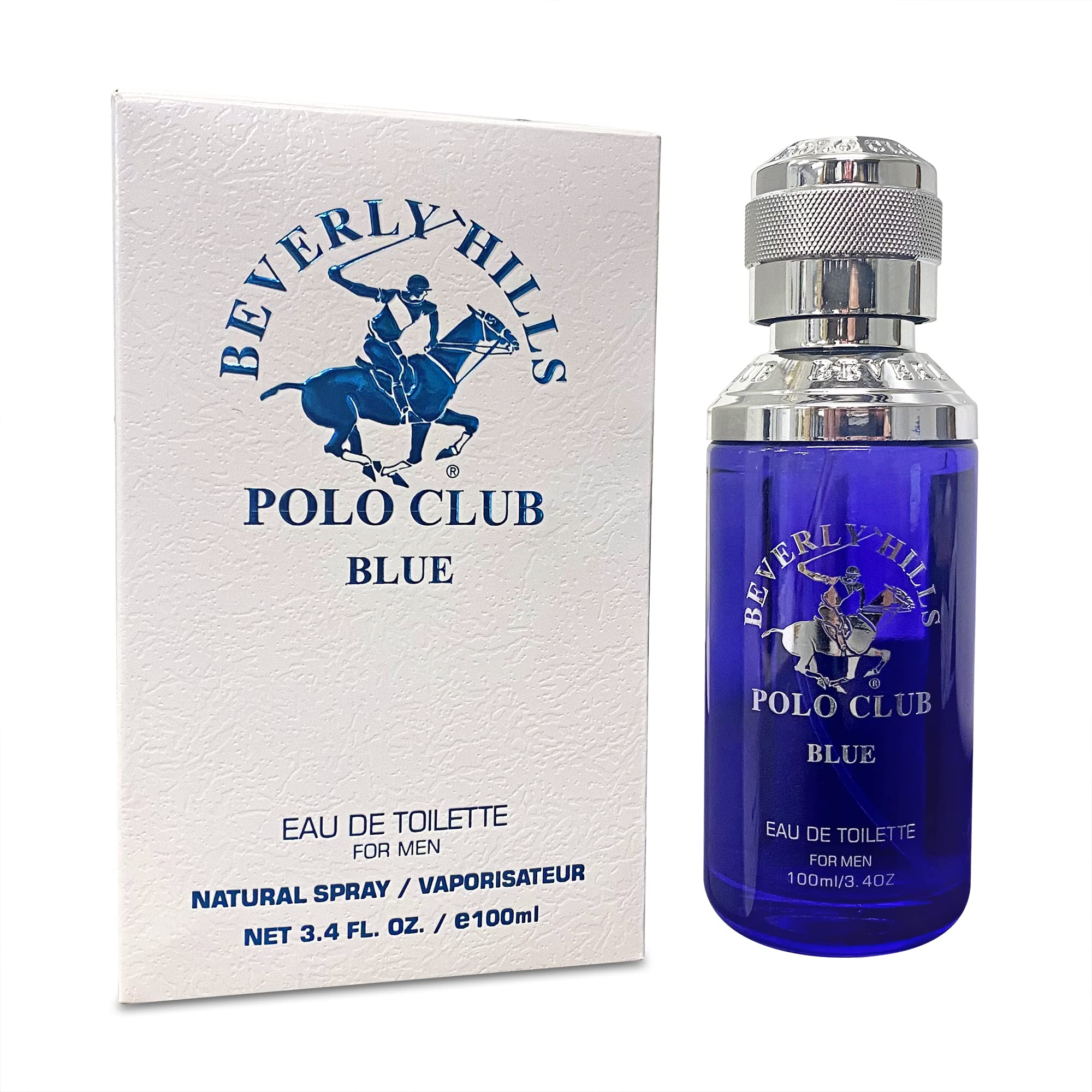 Beverly Hills Polo Club BLUE - Cologne for Men with Notes of Lavender and Sandalwood - Fresh & Oceanic Fragrance Scent - Eau De Toilette Spray 3.40fl.oz / 100ml