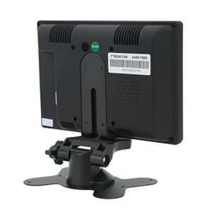 7 Inch LED Computer Monitor with VGA AV DC HD Multimedia Interface, Small TFT HD Screen Monitor with Dual Speakers and Remote Control