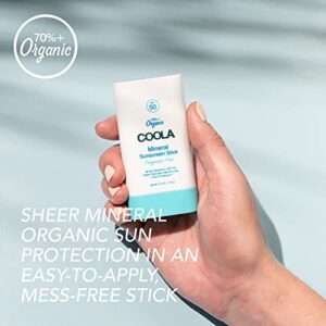 COOLA Organic Mineral Sunscreen SPF 50 Sunblock Stick, Dermatologist Tested Skin Care For Daily Protection, Vegan And Gluten Free, 0.6 Oz