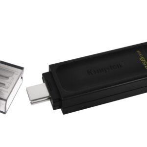 Kingston DataTraveler 70 256GB USB-C Flash Drive | USB 3.2 Gen 1 | DT70/256GB, Black