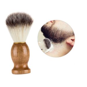 minkissy Mens Duster Hair Duster Brush Mustache Brush Haircut Brush Bristle Shaving Brush Beard Duster Brush Barber Neck Brush Shave for Men Wooden Badger Brush Man Cleansing