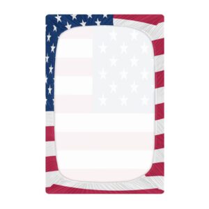 Kigai American Flag Crib Sheets for Boys or Girls,Soft and Breathable Crib Sheets 28x52 Inch