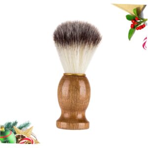 minkissy Mens Duster Hair Duster Brush Mustache Brush Haircut Brush Bristle Shaving Brush Beard Duster Brush Barber Neck Brush Shave for Men Wooden Badger Brush Man Cleansing