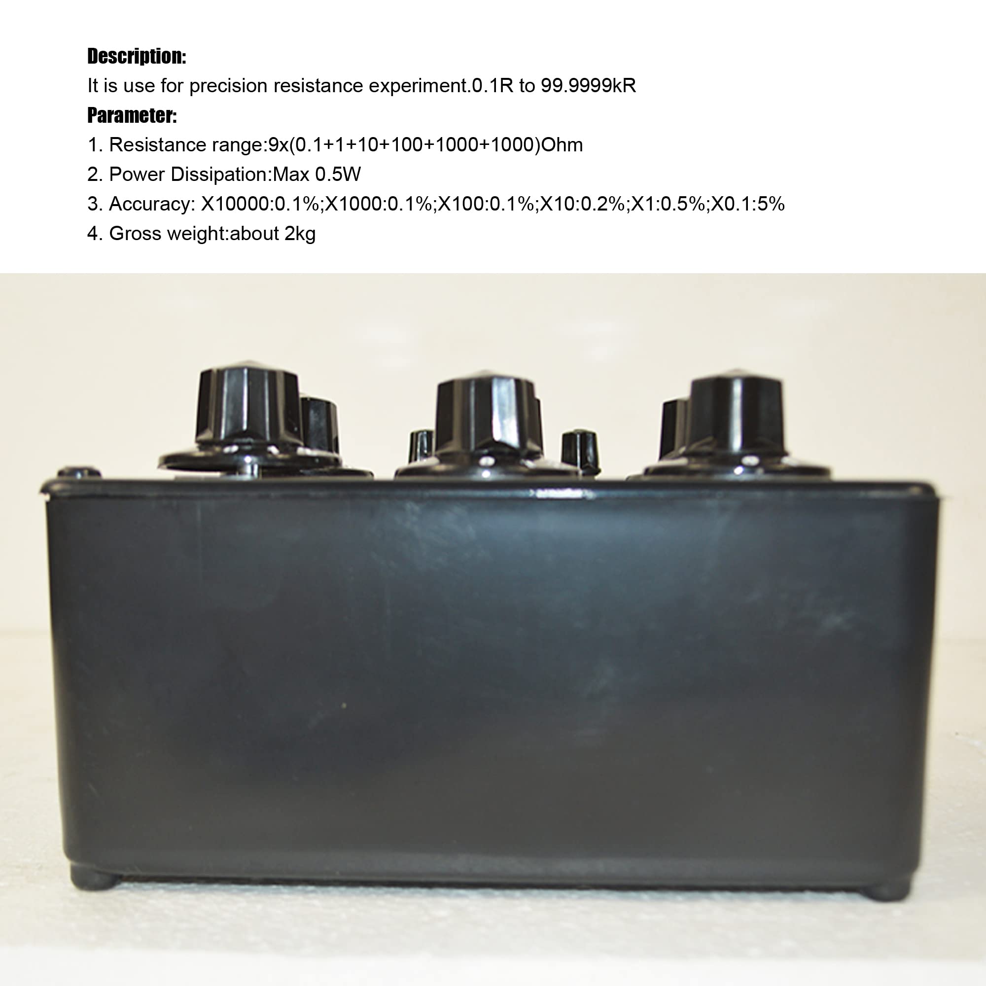 LGXEnzhuo ZX21 Precision Variable Decade Resistor Resistance Box 0.1~99.9999 kΩ ZX21 Rotary Resistance Box for Schools Factories and Scientific Research Units