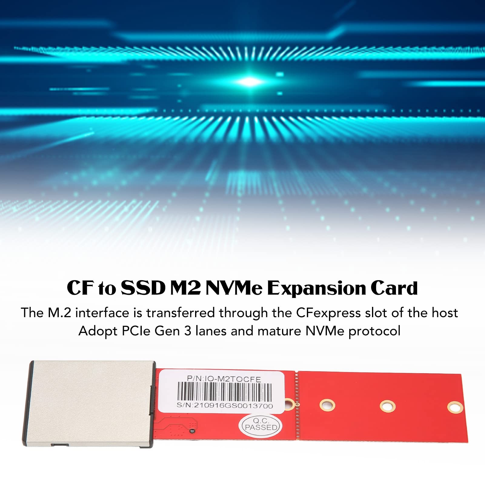 Cf to SSD M2 NVME Expansion Card, 2000MB/S High Speed Storage, High Performance Versatile for Xbox Series X S Cfexpress to M.2 NVME SSD External Device Platform