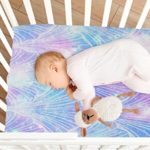 Kigai Mermaid Galaxy Crib Sheets for Boys or Girls,Soft and Breathable Crib Sheets 28x52 Inch