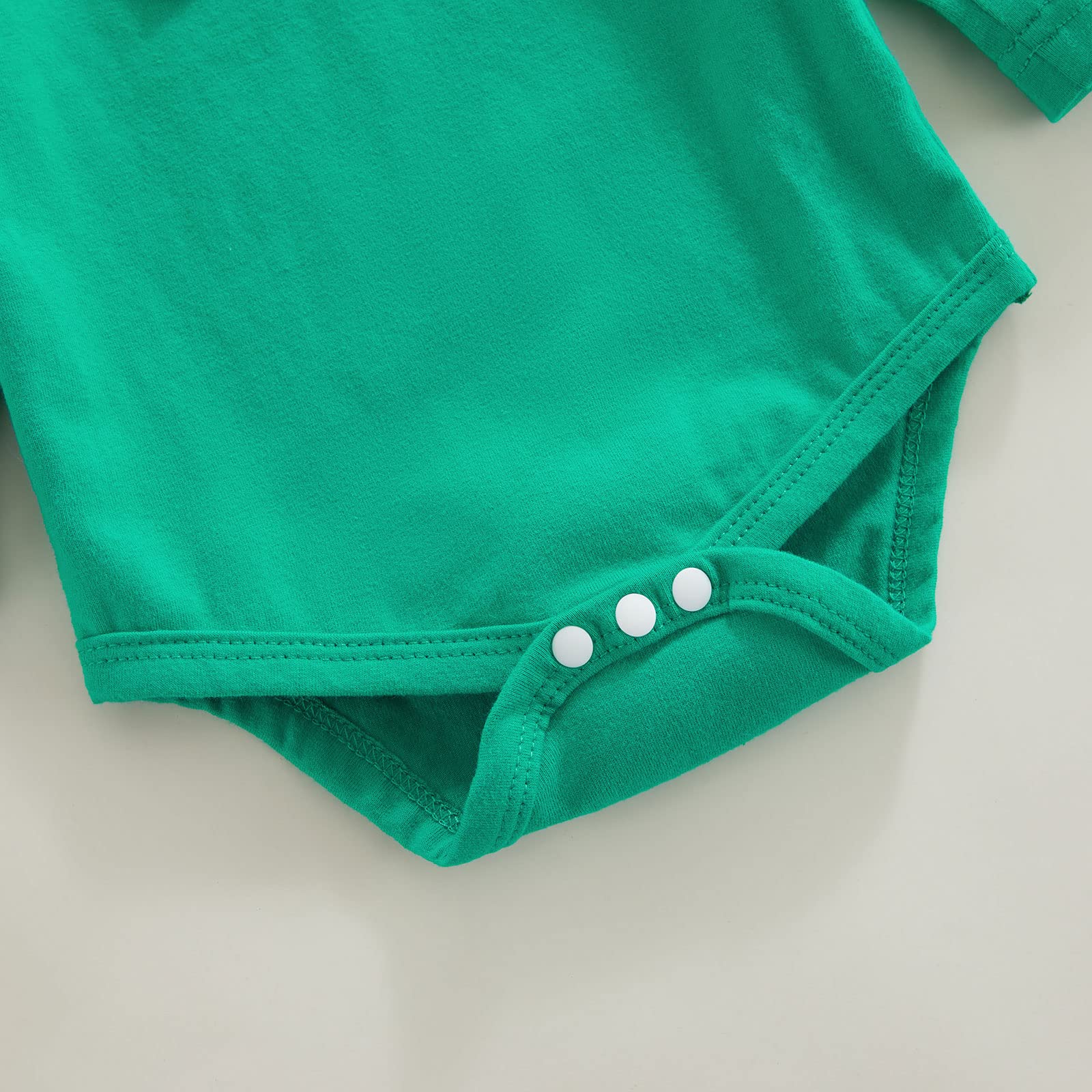 St Patrick's Day Baby Girl Clothes Short Sleeve Romper Tops and High Waisted Shorts Clover Sweatshirts Pullover Pants Toddler Baby Outfit (Skirt Green, 6-12 Months)