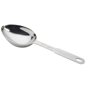 truecraftware- 1 cup (240 ml) heavy duty oval measuring spoon stainless steel- measure spoon for baking & cooking dry and liquid ingredients spoon metal measuring cup kitchen gadget