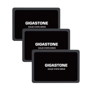 gigastone sata ssd 2tb (3-pack) 2.5 inch ssd 520mb/s upgrade laptop pc memory and storage ps4 hdd replacement 2.5" internal solid state hard drives sata iii slc cache 3d nand increase performance