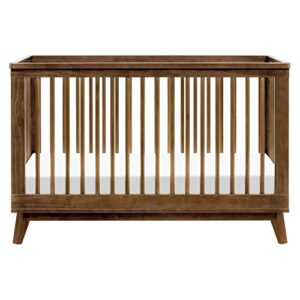 Babyletto Scoot 3-in-1 Convertible Crib with Toddler Bed Conversion Kit in Natural Walnut, Greenguard Gold Certified