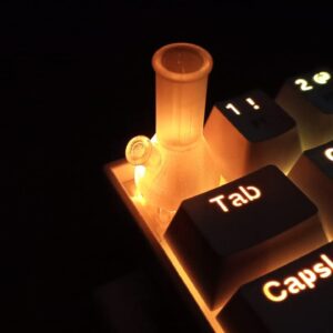 Custom Keycap for Mechanical Gaming Keyboard - Design Smoking Bongs - Artisan Cherry MX Made in Resin with Universal Compatibility - Unique Gift Idea