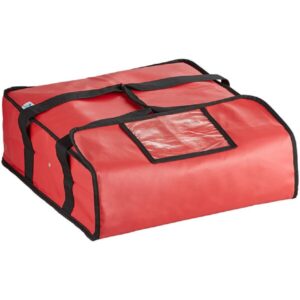 TrueCraftware- 24" x 24" Insulated Pizza Bag Holds 2 of 22" Pizza Leatheroid's PVC with Nylon Edges Exterior- Pizza Delivery Bags Pizza Carrier Insulated Bags Food Bag for Personal and Professional