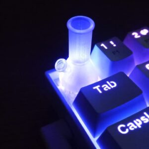 Custom Keycap for Mechanical Gaming Keyboard - Design Smoking Bongs - Artisan Cherry MX Made in Resin with Universal Compatibility - Unique Gift Idea