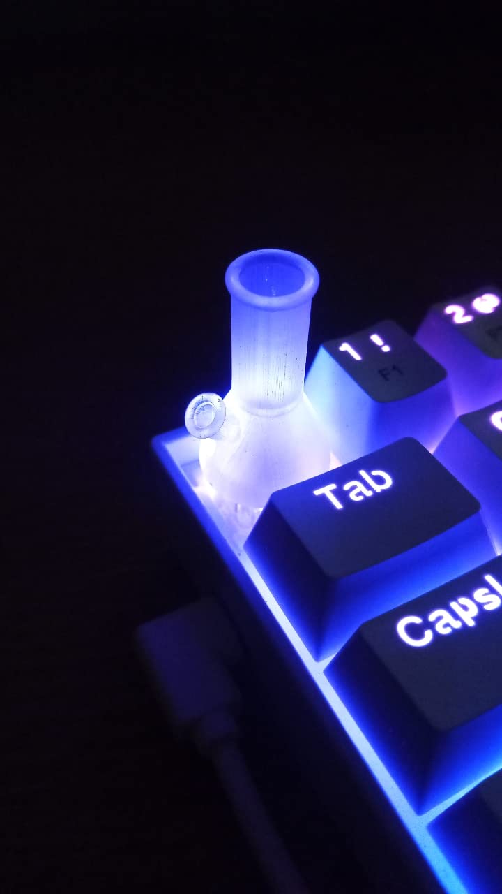 Custom Keycap for Mechanical Gaming Keyboard - Design Smoking Bongs - Artisan Cherry MX Made in Resin with Universal Compatibility - Unique Gift Idea