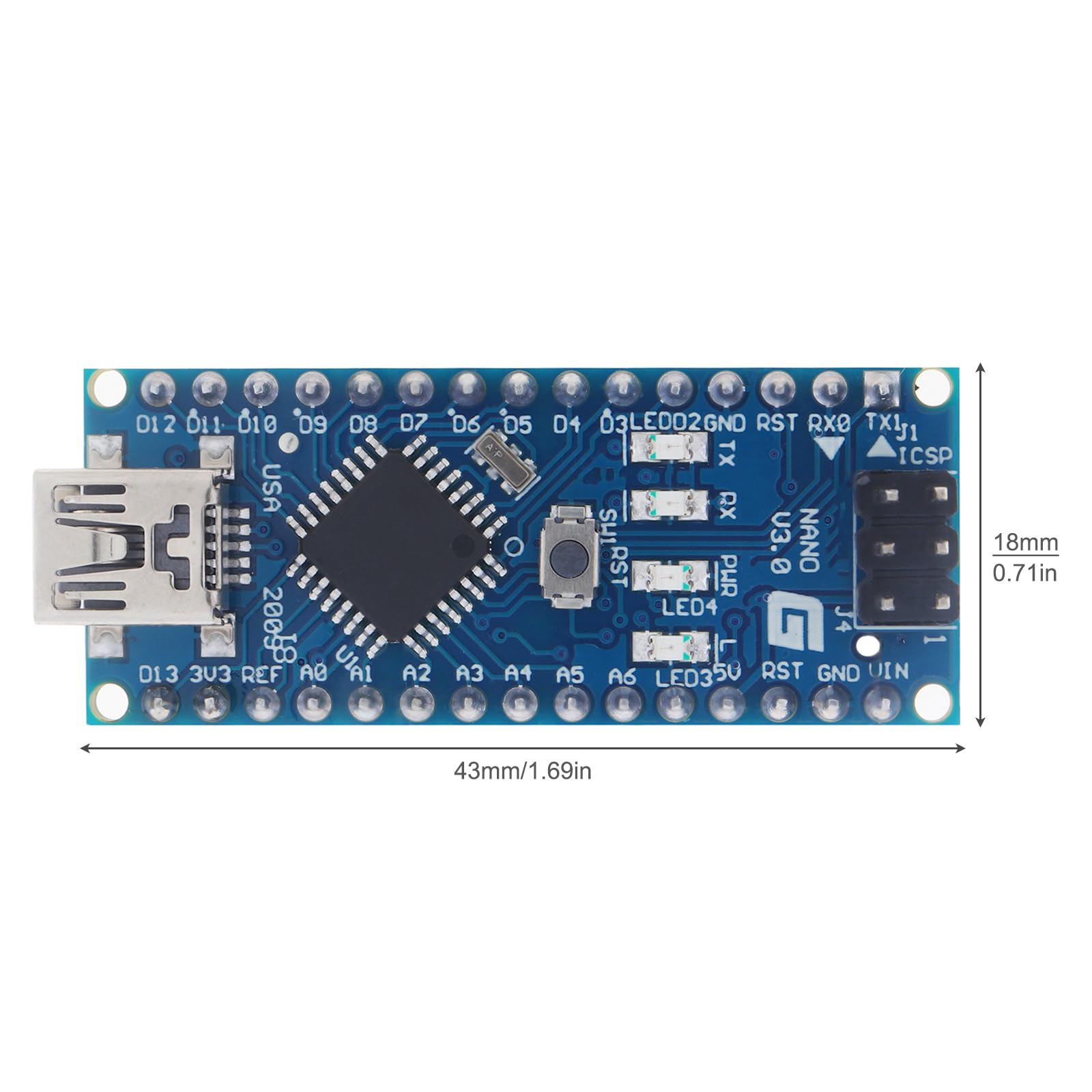 DiGiYes Mini Module USB FT232RL Chip Micro-Controller Board Compatible with Arduino