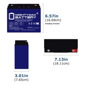 Mighty Max Battery 12V 22Ah GEL Battery for Motorino Hti Electric Scooter - 4 Pack