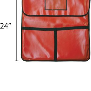 TrueCraftware- 24" x 24" Insulated Pizza Bag Holds 2 of 22" Pizza Leatheroid's PVC with Nylon Edges Exterior- Pizza Delivery Bags Pizza Carrier Insulated Bags Food Bag for Personal and Professional