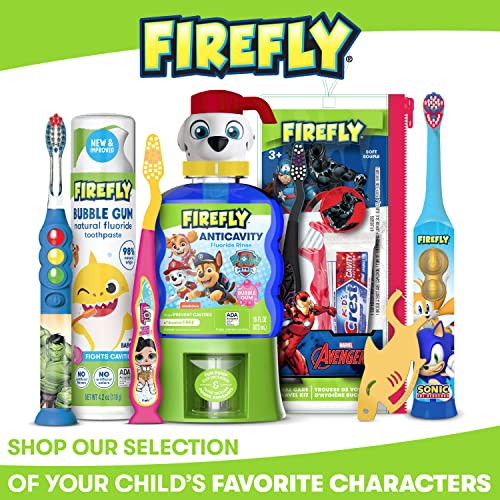 FIREFLY Play Action Sonic The Hedgehog Toothbrush Kit, Interactive Battery Operated Toothbrush with Lights, Music and Games, Batteries Included, Ages 3+