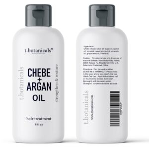 Chebe Argan Oil and Chebe Leave In Hair Conditioner Bundle for Hair Growth Bundle (Unscented), 8 oz. Each