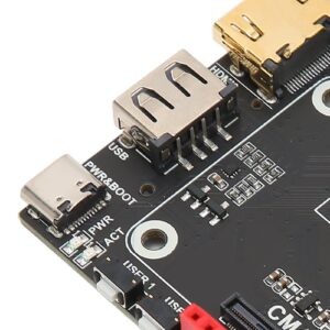 CM4 Duino Expansion Board for Raspi, 4K 30FPS Multiple Ports Stable Performance Compute Module 4 Expansion Board, Simple Install USB m Key Interface