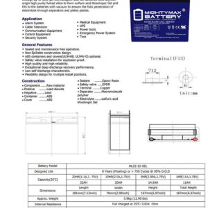 Mighty Max Battery 12V 22AH Gel Battery for Schumacher PSJ-3612 Jump Starter - 2 Pack