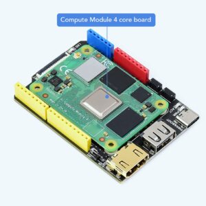 CM4 Duino Expansion Board for Raspi, 4K 30FPS Multiple Ports Stable Performance Compute Module 4 Expansion Board, Simple Install USB m Key Interface