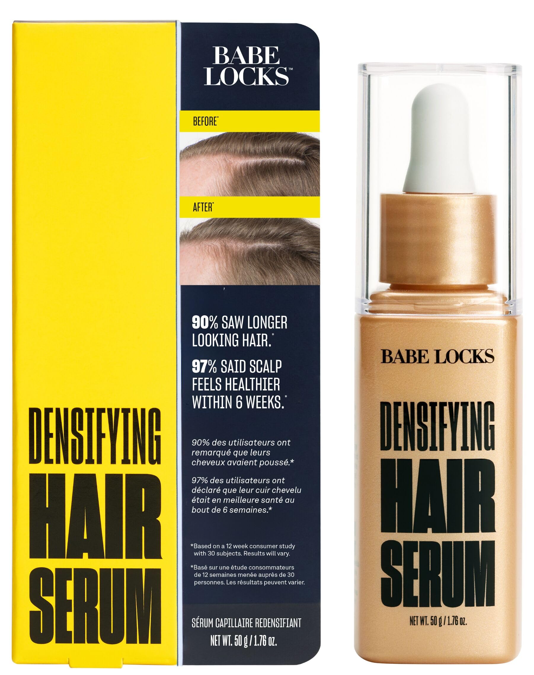 Babe Original Locks Densifying Hair Serum for Men and Women, Promotes Thickness in Thinning Hair & Hair Loss