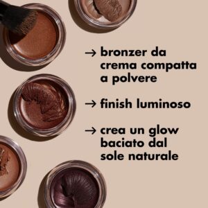 e.l.f. Luminous Putty Bronzer, Lightweight Putty-to-Powder Bronzer For A Radiant, Glowing Finish, Highly Pigmented, Vegan & Cruelty-Free, Sun Chaser