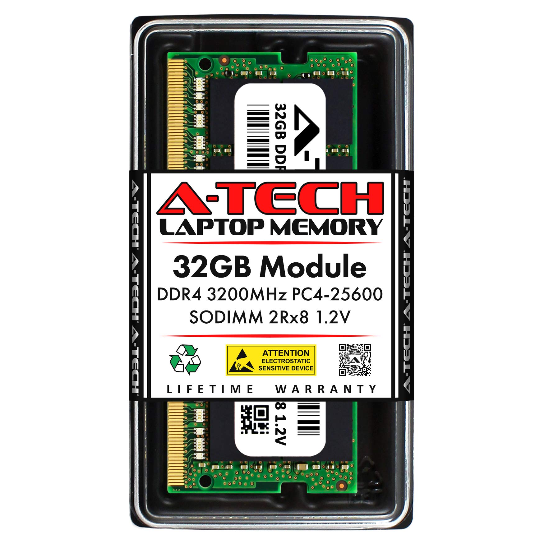 A-Tech 32GB RAM for Lenovo ThinkPad T14 Gen 3 (Intel) Laptop | DDR4 3200MHz PC4-25600 SODIMM 2Rx8 1.2V 260-Pin Non-ECC SO-DIMM Memory Upgrade