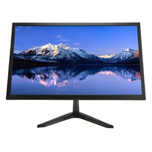 Kufoo Desktop Monitor, HD VGA Input 100‑240V 16:9 1920x1080 Home Computer Monitor 23.8 Inch (US Plug)