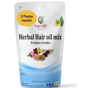 YOGI’S GIFT – Celebrating health Multi Pack | Herbal Hair Oil Mix - 2 Pack + Aloe Vera Powder for bundle