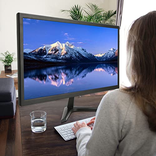 Kufoo Desktop Monitor, HD VGA Input 100‑240V 16:9 1920x1080 Home Computer Monitor 23.8 Inch (US Plug)